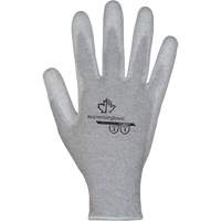 Gants blancs KnitActiv dissipatifs &eacute;lectrostatiques et peu pelucheux, 5, R&ecirc;vetement Polyur&eacute;thane, Calibre 13, Enveloppe en Nylon/Coton Stor-it Systems