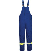 Bizflame&reg; 88/12 Insulated Bib Pants, Cotton/Nylon, Small, Blue Stor-it Systems