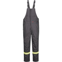 Bizflame&reg; 88/12 Insulated Bib Pants, Cotton/Nylon, Small, Grey Stor-it Systems