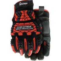 010R Extreme Red Impact Resistant Gloves, X-Small, Microfibre Palm, Hook & Loop Cuff Stor-it Systems