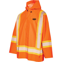 R804 Hurricane Rain Jacket, Small, High Visibility Orange Stor-it Systems