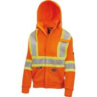 Heavyweight Safety Hoodie, Women's, X-Small, High Visibility Orange Stor-it Systems