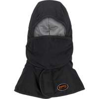 Pioneer 765A Flame-Resistant Quilted Hard Hat Liner with Long Neck & Detachable Mouthpiece, Black/Grey, Cotton/FR-Tech&reg;/Modacrylic/Nylon Stor-it Systems