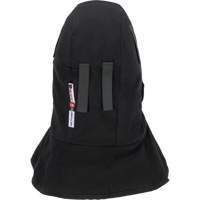 Pioneer 765A Flame-Resistant Quilted Hard Hat Liner with Long Neck & Detachable Mouthpiece, Black/Grey, Cotton/FR-Tech&reg;/Modacrylic/Nylon Stor-it Systems