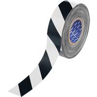 Ruban de marquage pour plancher ToughStripe Max, 2" x 100', Polyester, Noir et blanc Stor-it Systems