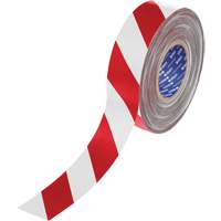Ruban de marquage pour plancher ToughStripe Max, 2" x 100', Polyester, Rouge et blanc Stor-it Systems