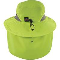 Chapeau de garde forestier 8934 Chill-Its avec prot&egrave;ge-nuque, petit/moyen, Lime haute visibilit&eacute; Stor-it Systems