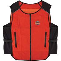 Veste de refroidissement &agrave; changement de phase l&eacute;g&egrave;re avec sachets de recharge Chill-Its 6260, Petit/Moyen, Orange Stor-it Systems
