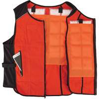 Veste de refroidissement &agrave; changement de phase l&eacute;g&egrave;re avec sachets de recharge Chill-Its 6260, Petit/Moyen, Orange Stor-it Systems