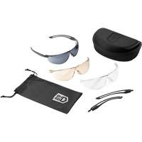 Ensemble de lunettes de s&eacute;curit&eacute; &agrave; protection balistique Gunfire 2.0, Lentille Transparent/Cuivre/Fum&eacute;e, Antibu&eacute;e/Anti-&eacute;gratignures, ANSI Z87+ Stor-it Systems