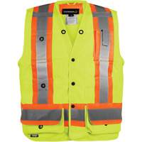 High-Visibility Surveyor's Vest, High Visibility Orange, Small, Polyester Stor-it Systems