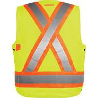 High-Visibility Surveyor's Vest, High Visibility Orange, Small, Polyester Stor-it Systems