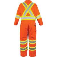High-Visibility Unlined Coveralls, Small, High Visibility Orange Stor-it Systems
