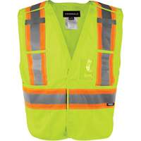 High-Visibility 5-Point Tear Away Vest, High Visibility Orange, Medium/Small, Polyester Stor-it Systems