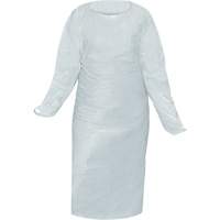 CoverMe Gown with Thumbholes, One Size, White, Polyethylene Stor-it Systems