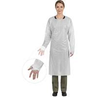 CoverMe Gown with Thumbholes, One Size, White, Polyethylene Stor-it Systems