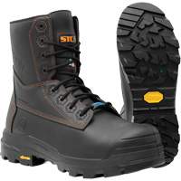 Bottes de travail Metpro Flex avec protecteur m&eacute;tatarsien, Cuir, Taille 4, Imperm&eacute;able Stor-it Systems