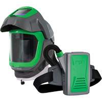 Masque de respirateur Z-Link avec joint de visage, visi&egrave;re & montage &agrave; ceinture, Respirateur &agrave; masque/Masque de soudage, Pile Lithium-ion Stor-it Systems