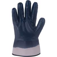 Gants bleu marine avec manchettes renforc&eacute;es &agrave; entoilage coll&eacute; Horizon, Moyen, R&ecirc;vetement Nitrile, Enveloppe en Jersey/Coton Stor-it Systems