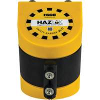 Syst&egrave;me de barri&egrave;re de s&eacute;curit&eacute; HAZLOK, Plastique, Fixation magn&eacute;tique, 30', Ruban Noir et jaune Stor-it Systems