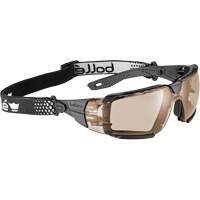 RUSH+ 2.0 XP M/L Safety Glasses with Black & Grey Frame, Copper Lens, Anti-Fog/Anti-Scratch, ANSI Z87+ Stor-it Systems