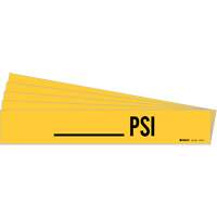 Marqueur de tuyau PSI, Autocollant, 2-1/4" h x 14" la, Noir sur jaune Stor-it Systems