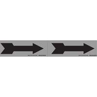 Arrow Pipe Markers, Self-Adhesive, 2-1/4" H x 7" W, Black on Grey SI725 | Stor-it Systems