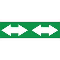 Dual Direction Arrow Pipe Markers, Self-Adhesive, 2-1/4" H x 7" W, White on Green SI729 | Stor-it Systems