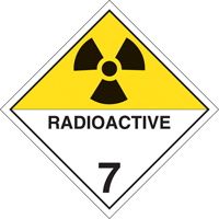 Plaque-étiquette TMD matières radioactives, Plastique SJ384 | Stor-it Systems
