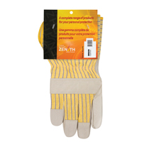 Standard-Duty Dry-Palm Fitters Gloves, Large, Grain Cowhide Palm, Cotton Inner Lining Stor-it Systems