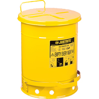 Oily Waste Cans, FM Approved/UL Listed, 10 US gal., Yellow SR363 | Stor-it Systems