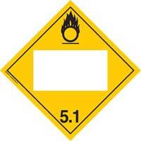 Oxidizer TDG Placard, Adhesive Vinyl Stor-it Systems