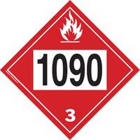 1090 Acetone Flammable Liquid TDG Placard, Plastic Stor-it Systems