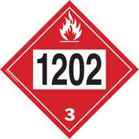 1202 Fuel Oil Flammable Liquid TDG Placard, Plastic Stor-it Systems