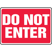 "Do Not Enter" Sign, 10" x 14", Aluminum, English Stor-it Systems