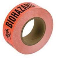"Biohazard" Marking Tape, 2" x 108', Polyester, Black and Orange SW176 | Stor-it Systems