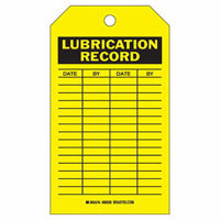&eacute;tiquettes registres de lubrifications, Polyester, 4" la x 7" h, Anglais Stor-it Systems