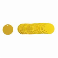 &eacute;tiquettes rondes vierges pour vannes, Aluminium, 1,5" dia. Stor-it Systems