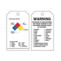 Self-Laminating Right-To-Know Tags, Polyester, 3" W x 5-3/4" H, English SX837 | Stor-it Systems