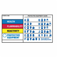 Protective Equipment Labels, Polyester, Sheet, 5" L x 3" W SY712 | Stor-it Systems
