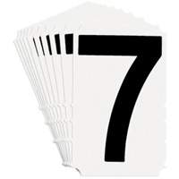 Quick-Align<sup>®</sup> Individual Gothic Number and Letter Labels, 7, 4" H, Black on Yellow SZ985 | Stor-it Systems