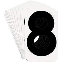 Quick-Align&reg; Individual Gothic Number and Letter Labels, 8, 4" H, Black Stor-it Systems