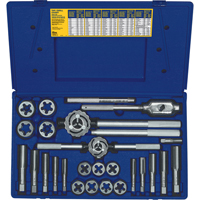 Hanson<sup>®</sup> Fractional Tap & Hex Die Set, 25 Pieces TBR219 | Stor-it Systems