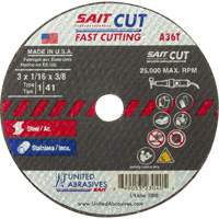 Cut-Off Wheel (A36T), 13" x 1/16", 3/8" Arbor, Type 27, Aluminum Oxide, 25000 RPM Stor-it Systems