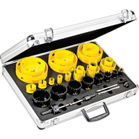 Trousses de scies cloches pour &eacute;lectricien, 31 morcea Stor-it Systems