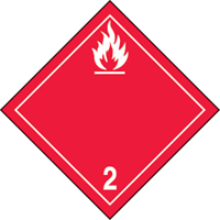 Flammable Gases TDG Shipping Labels, Paper SAX129 | Stor-it Systems