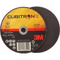 Cubitron™ II Cut-Off Wheel, 4-1/2" x 0.04", 7/8" Arbor, Type 1, Ceramic, 13300 RPM TCT563 | Stor-it Systems