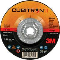 Cubitron™ II Quick Change Depressed Centre Grinding Wheel 64320, 4-1/2" x 1/4", 5/8"-11 Arbor, Type 27, Ceramic TCT851 | Stor-it Systems