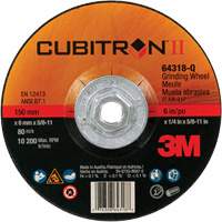 Cubitron™ II Quick Change Depressed Centre Grinding Wheel, 6" x 1/4", 5/8"-11 Arbor, Type 27, Ceramic TCT853 | Stor-it Systems