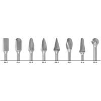 CLE-LINE 1855 Double Cut Carbide Burr Set, 8 Pieces Stor-it Systems